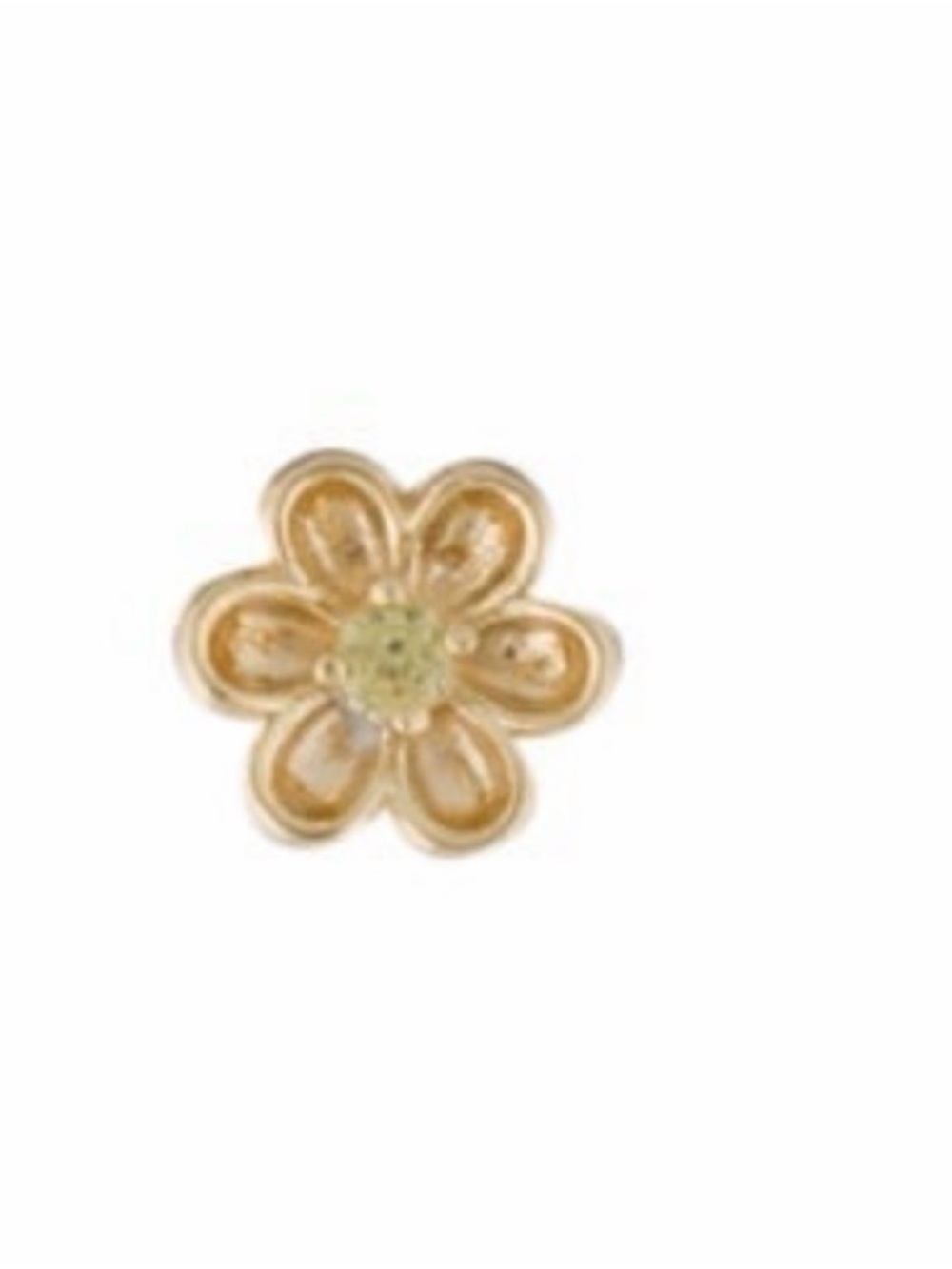 14k Yellow Gold & Yellow Sapphire Single Daisy Stud Earring